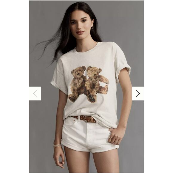 Anthropologie Tops - By Anthropologie Bear Cotton Boyfriend Tee Size XS womens shirt top